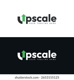 Imagem vetorial do logotipo de logotipo de upscale