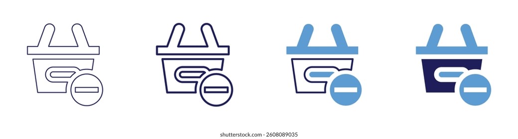 Upselling techniques​ icon in 4 different styles. Thin Line, Line, Bold Line, Duotone. Duotone style. Editable stroke.