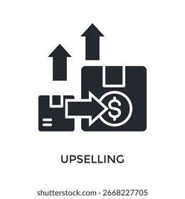 Upselling Icon Glyph Style. Vector Illustration For Graphic Design