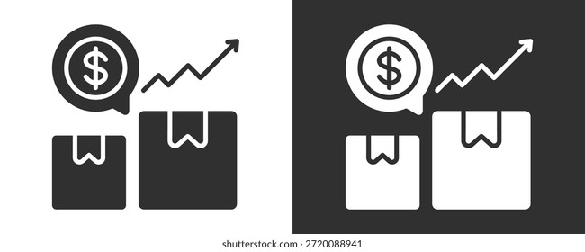 Upselling Icon Set Colección De Vector Aislado En Blanco Y Negro