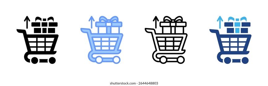 Upselling Strategy icon sheet multiple style collection