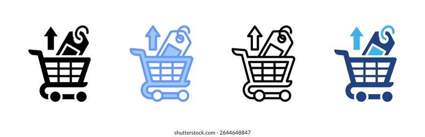Upselling Strategy icon sheet multiple style collection