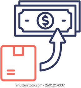 Icono de Vector simple y claro que ilustra una idea o función esencial