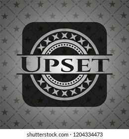 Upset dark icon or emblem