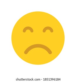 Upset emoji face. Emoticons icon. Vector illustration.