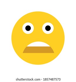 Upset emoji face. Emoticons icon. Vector illustration.