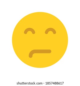 Upset emoji face. Emoticons icon. Vector illustration.