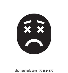 upset emoticon icon illustration isolated vector sign symbol