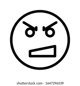 upset expression icon with outline style. Suitable for website design, logo, app and ui.