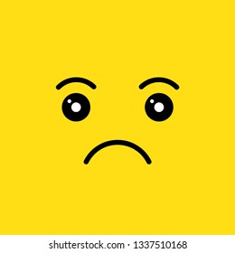 upset face vector illustration