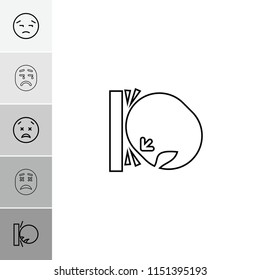 Upset icon. collection of 6 upset outline icons such as . editable upset icons for web and mobile.