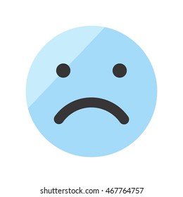 Upset and offended smiley vector image. Emoji smileys.