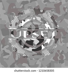 Upset on grey camouflage pattern