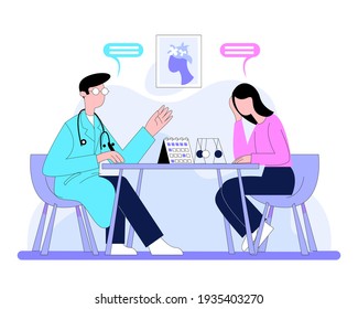 Upset Patient Visiting Doctor Doctor Office Stock Vector (Royalty Free ...