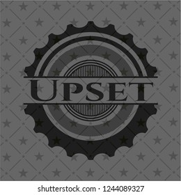 Upset realistic black emblem