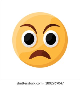 Upset Shock Face Expression Mood Emoji