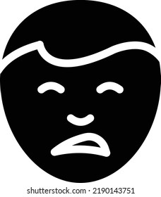 upset Vector illustration on a transparent background.Premium quality symbols.Glyphs vector icon for concept and graphic design.