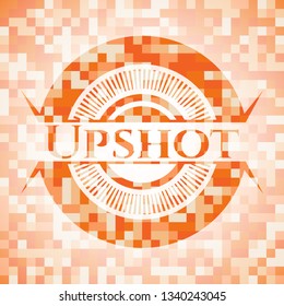 Upshot abstract orange mosaic emblem