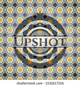 Upshot arabesque badge. arabic decoration.
