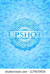 Upshot light blue mosaic emblem