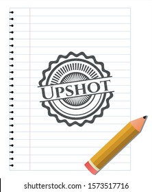 Upshot pencil draw. Vector Illustration. Detailed.