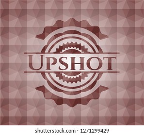 Upshot red seamless geometric badge.