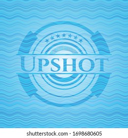 Upshot water concept badge. Vector Illustration. Detailed.