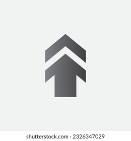 Upside Break Up Arrow Vector Illustration Editable Color