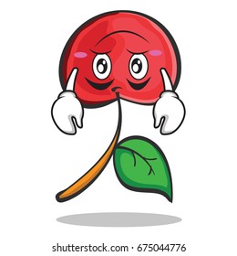 Upside down cherry character cartoon style