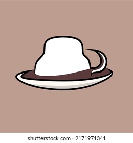 upside down coffee cup logo design