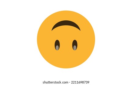 upside down face emoji vector, upside down face  for website emoji
