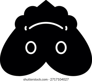 Design de Ícone de Estilo de Glifo de Cabeça para Baixo