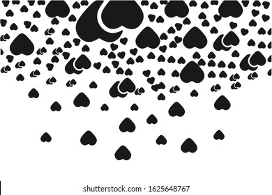 Upside down heart background vector