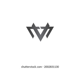 diseño de logotipo de concepto de pirámide invertido con concepto de línea