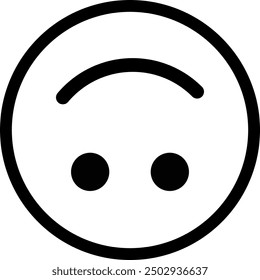 Upside down smiling icon . Fake smile expression icon . Upside down face emoji icon vector