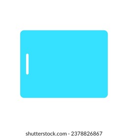 Upside down tablet line icon. Gadget, multimedia, touchscreen, study, technology, Internet, battery, electronics. Vector color icon on white background for business and advertising.