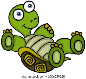 Upside Down Turtle Stock Vector (Royalty Free) 1006059328 | Shutterstock