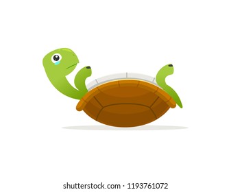 Upside Down Turtle Cartoon