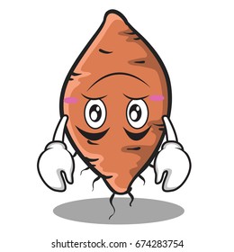 Upside down yam character cartoon style