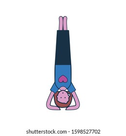 Upside down yoga pose Icon