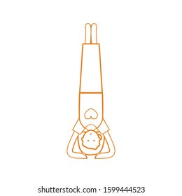 Upside down yoga pose Icon