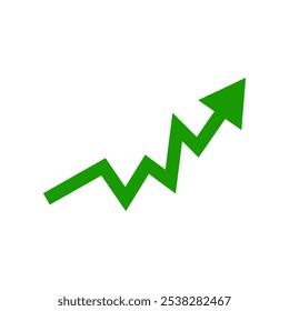 upside going up green arrow top high business growth concept vector