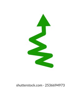 upside moving growing green arrow graph business growth increasing sign vector illustration 