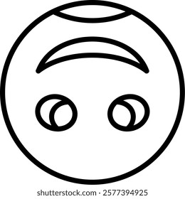 Upside-Down Face Line Vector Icon Design