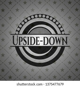 Upside-down realistic black emblem