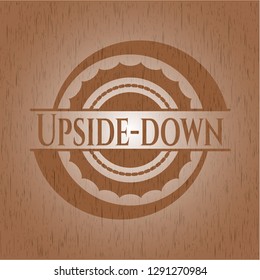 Upside-down realistic wood emblem