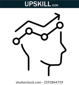 Upskill icon . Linear icon collection. Editable stroke. Vector illustration. EPS 10.