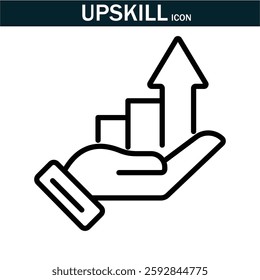 Upskill icon . Linear icon collection. Editable stroke. Vector illustration. EPS 10.