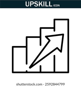 Upskill icon . Linear icon collection. Editable stroke. Vector illustration. EPS 10.