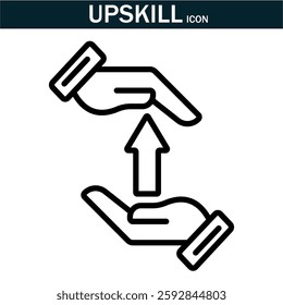 Upskill icon . Linear icon collection. Editable stroke. Vector illustration. EPS 10.